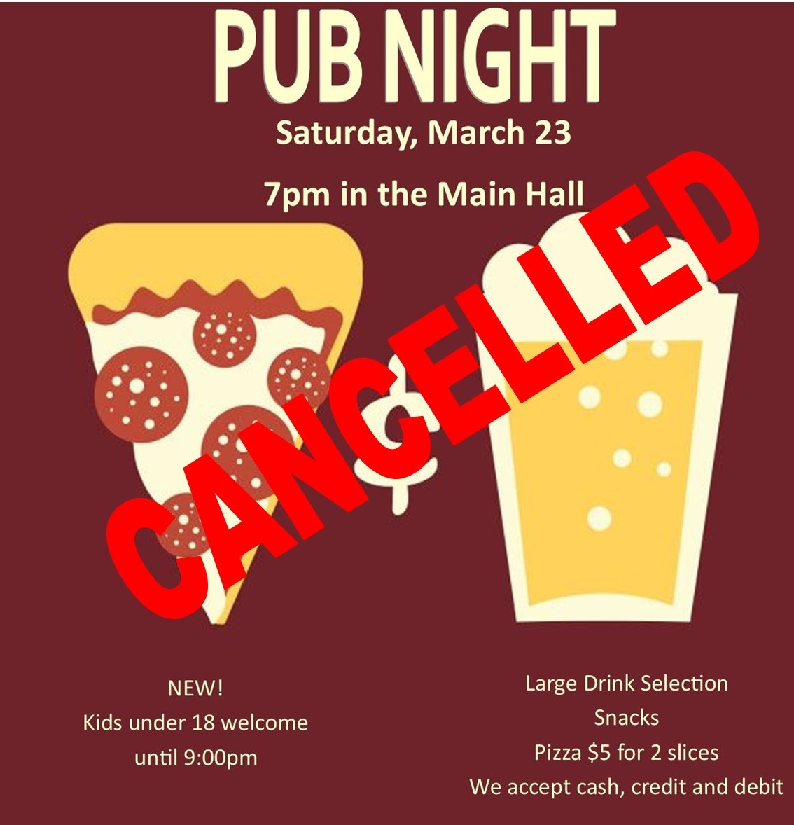 pub cancelled